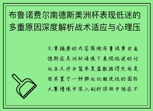 布鲁诺费尔南德斯美洲杯表现低迷的多重原因深度解析战术适应与心理压力探讨